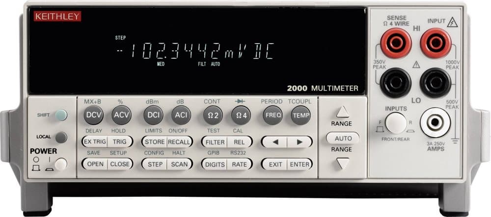 Keithley 2000E Bord-multimeter digital Visning (counts): 1000000
