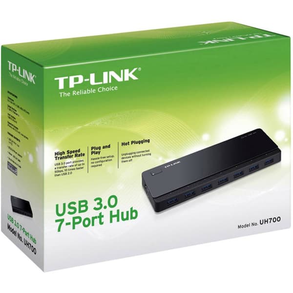 TP-LINK UH700 7 Port USB-Hub 3.0 Svart