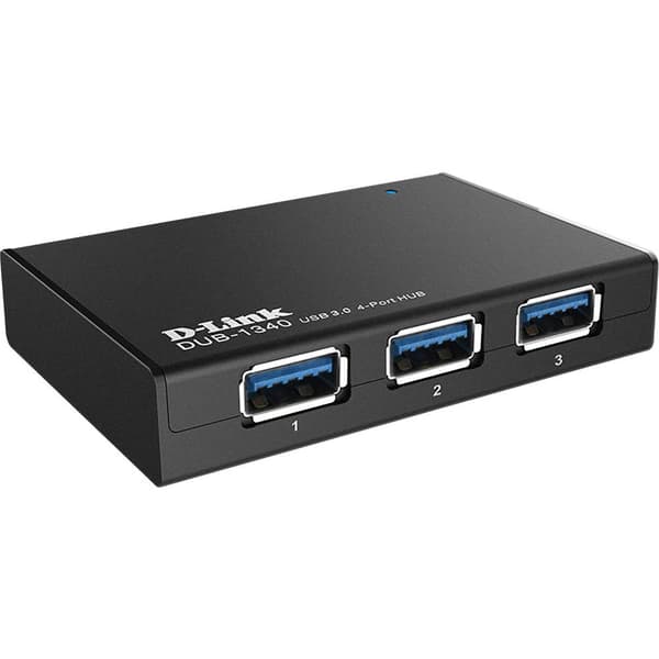 D-Link DUB-1340/E 4 Port USB-Hub 3.0 Svart