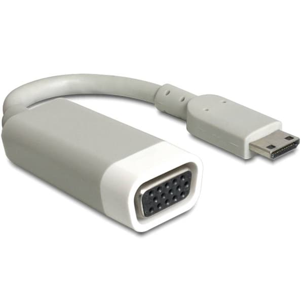 Delock 65471 HDMI / VGA Adapter [1x HDMI hane C Mini - 1x VGA hona] Vit 15.00 cm
