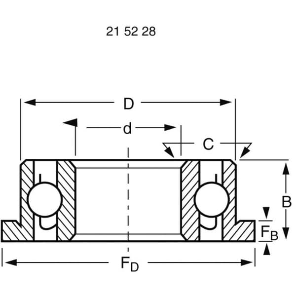 Spårkullager radiell Reely F696 ZZ 5 mm