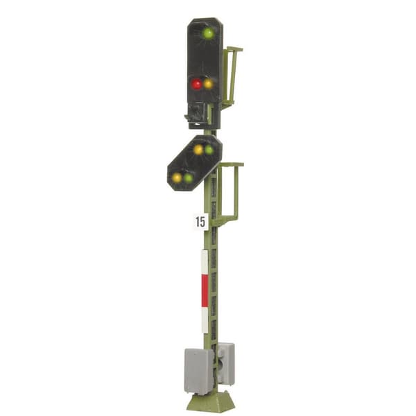 Viessmann Modelltechnik 4015 H0 Ljussignal Med försignal Infartssignal Färdig modell DB