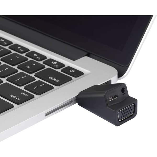 Renkforce RF-4149768 HDMI / VGA Adapter [1x HDMI hane - 1x VGA hona, Telejack 3.5 mm] Svart