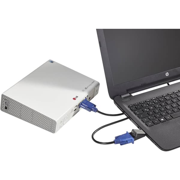 Renkforce RF-4149768 HDMI / VGA Adapter [1x HDMI hane - 1x VGA hona, Telejack 3.5 mm] Svart