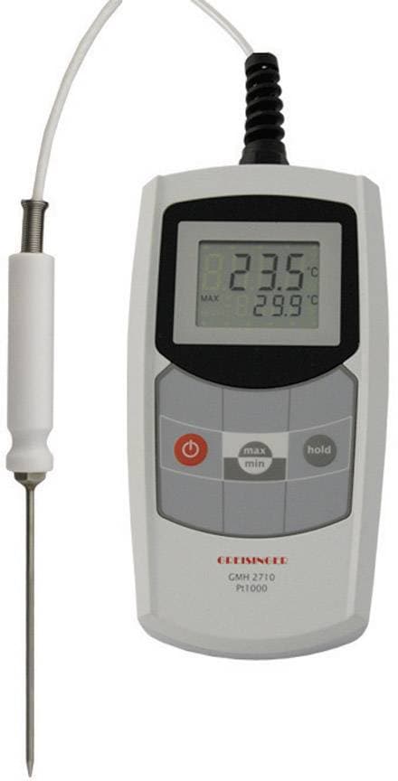 Greisinger GMH 2710K Indstikstermometer (HACCP) Måleområde temperatur -200 til +250 C Sensortype Pt1000 Overholder HACCP (fdevaresikkerhed)