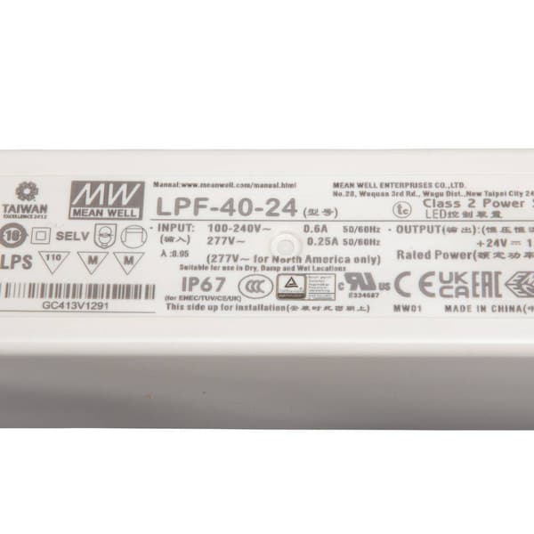 Mean Well LPF-40-24 LED driver, LED transformator Konstantspänning, Konstantström 40 W 1.67 A 14.4 - 24 V/DC inte dimba