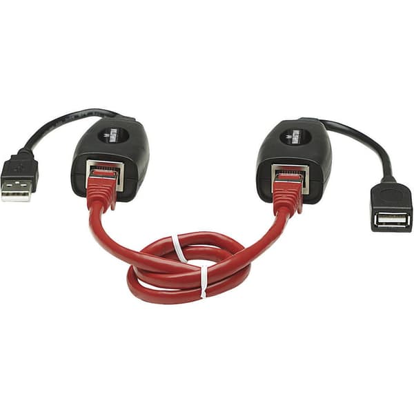 Manhattan 179300 USB 1.1 Förlängning via nätverkskabel RJ45 60 m Svart
