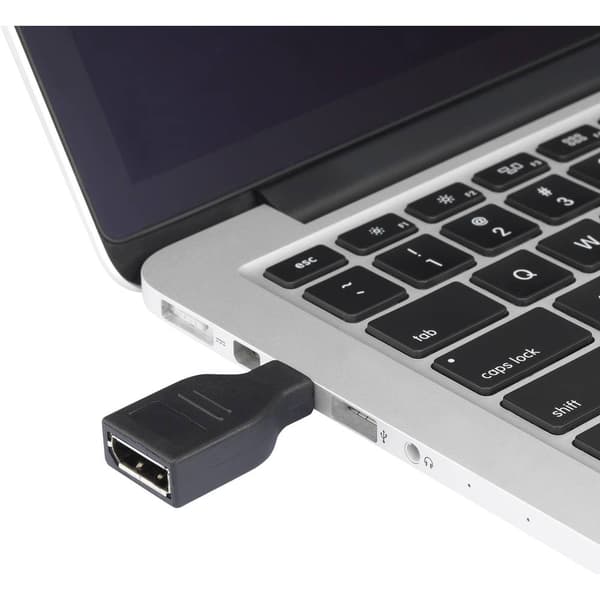 Renkforce RF-4174572 DisplayPort Adapter [1x Mini-DisplayPort hane - 1x DisplayPort hona] Svart guldpläterad kontakt
