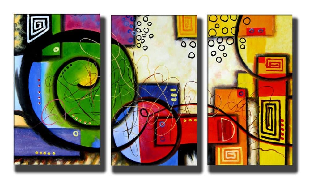Abstrakt, handmålad oljemålning 120x70 cm