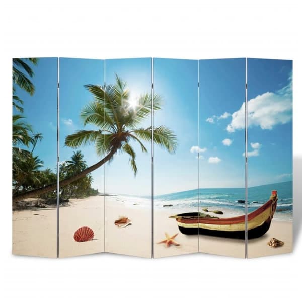vidaXL Vikbar rumsavdelare 217x170 cm strand
