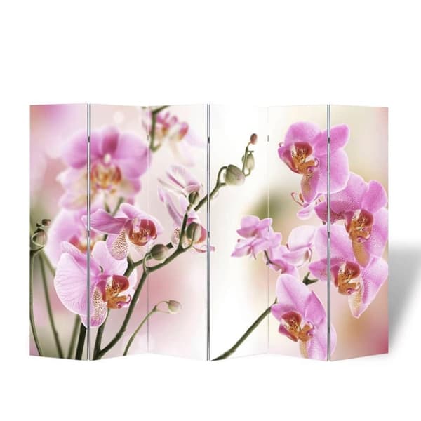 vidaXL Sammenleggbar romdeler 217x170 cm blomst
