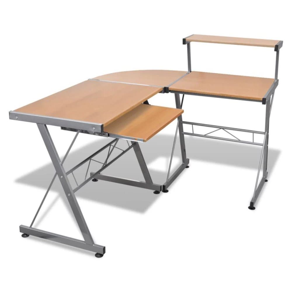 vidaXL Datorbord Hammarö 139x115cm brun