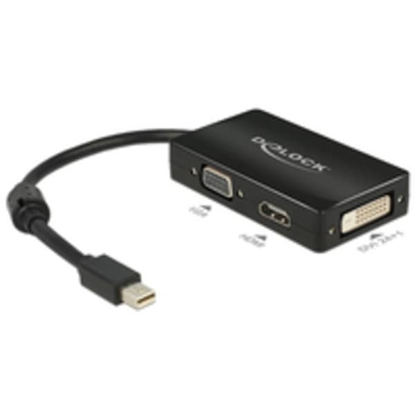 Delock 62631 DisplayPort / VGA / HDMI / DVI Adapter [1x Mini-DisplayPort hane - 1x VGA hona, HDMI hona, DVI-hona 24+1 p