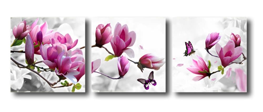 Blommor, ingår 3 delar, 190x60 cm
