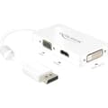 Miniatyrbild 1 av 4: Delock 62655 DisplayPort / VGA / HDMI / DVI Adapter [1x DisplayPort hane - 1x VGA hona, HDMI hona, DVI-hona 24+1 pol] V