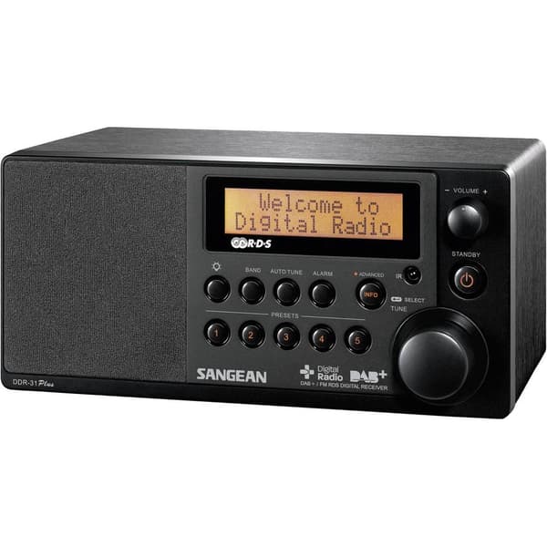 Bordsradio Sangean DDR-31+ DAB+, FM Svart