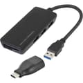 Miniatyrbild 1 av 5: Renkforce 3 Port USB-Hub 3.0 SD-kortläsare Svart
