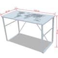 Miniatyrbilde 6 av 8: vidaXL Skrivebord med kartmønster rektangulært