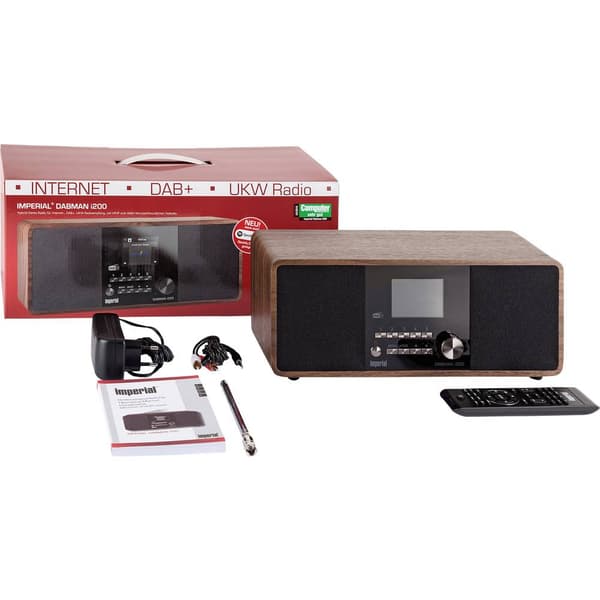 Internet-bordsradio Imperial DABMAN i200 DAB+, FM, Internet Trä