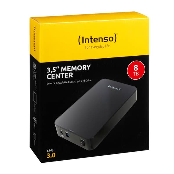 Intenso 8 TB Extern hårddisk 3.5 USB 3.2 Gen 1 Svart 6031516