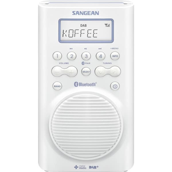 Duschradio Sangean H205 DAB+, FM Vattentät Vit