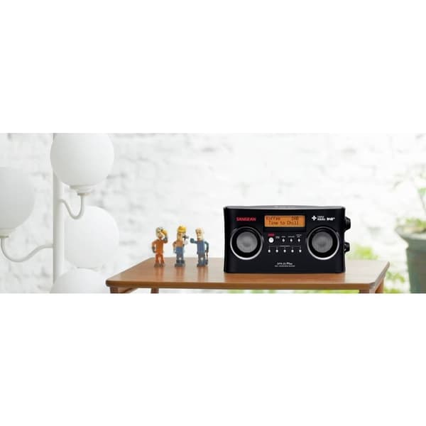 Väskradio Sangean DPR-25+ DAB+, FM Batteri-laddningsfunktion Svart
