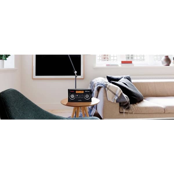 Väskradio Sangean DPR-25+ DAB+, FM Batteri-laddningsfunktion Svart