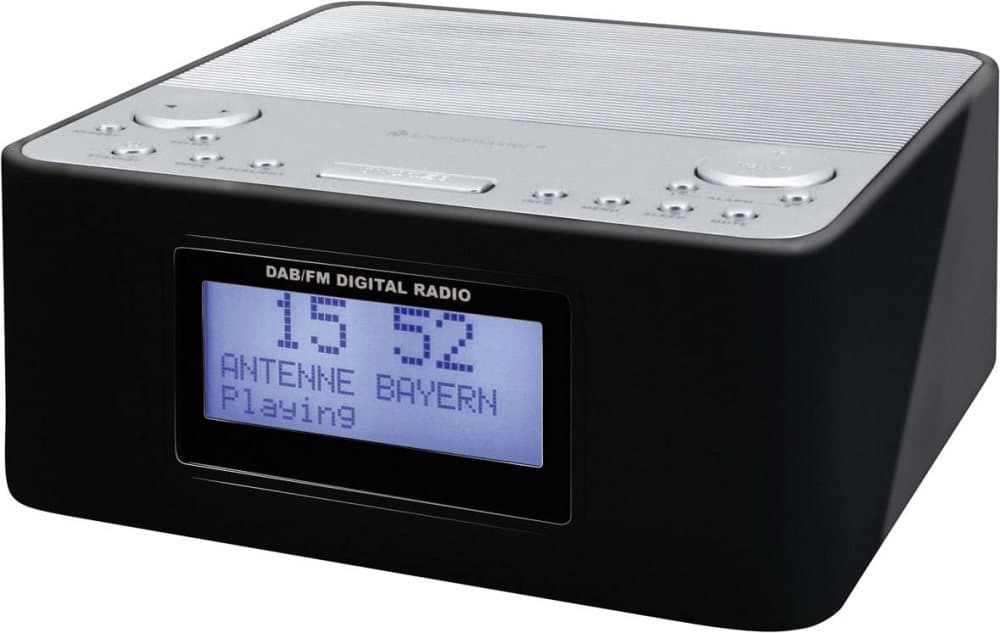 Radiovækkeur soundmaster UR170SW DAB+, FM Sort, Slv