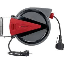 Vægkabeltrommel 20.00 m Sort Schuko-stik 3200 W