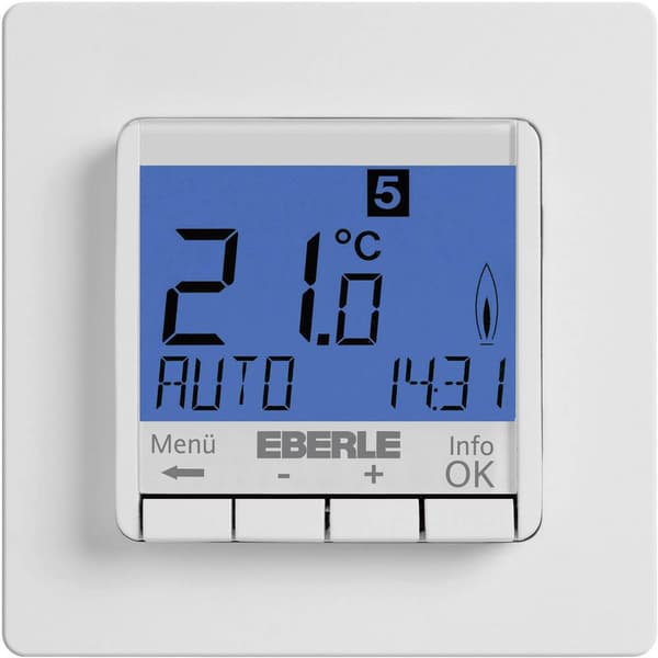 Eberle 527 8103 55 100 FIT-3R Rumstermostat Infälld Veckoprogram Rumstemperaturregulator utan sensor (R) 1 st