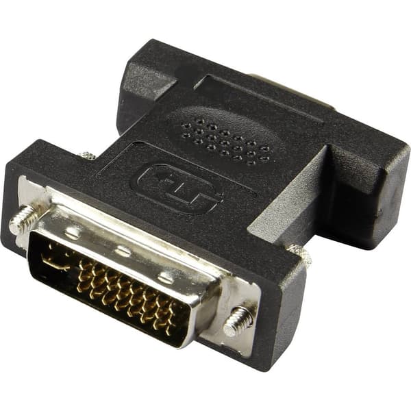 Renkforce RF-4212222 DVI / VGA Adapter [1x DVI-hane 24+5 pol - 1x VGA hona] Svart