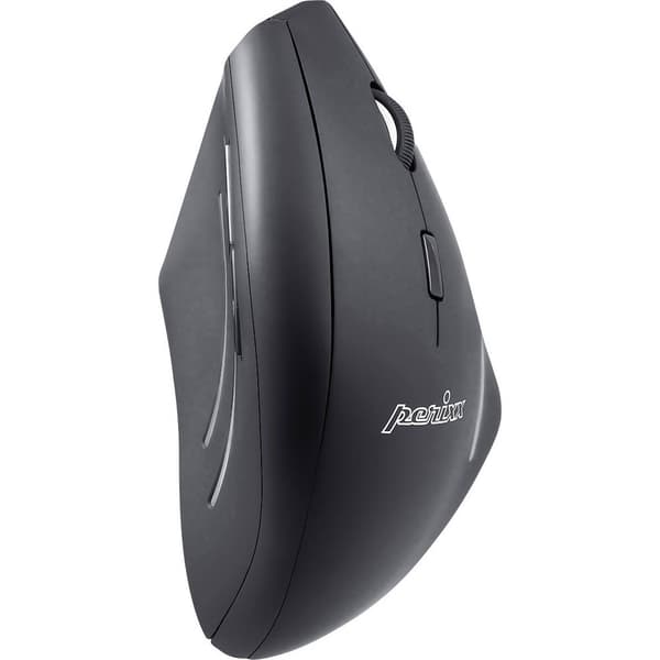 Perixx Perimice-608 Ergonomisk mus Trådlös Optisk Svart 6 Knappar 1600 dpi Ergonomisk, Scrollwheel