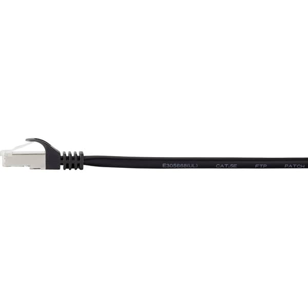 Renkforce RF-4394130 RJ45 Nätverkkabel, Patchkabel CAT 5e F/UTP 3.00 m Svart Förlängningskabel med låsskydd, guldpläter