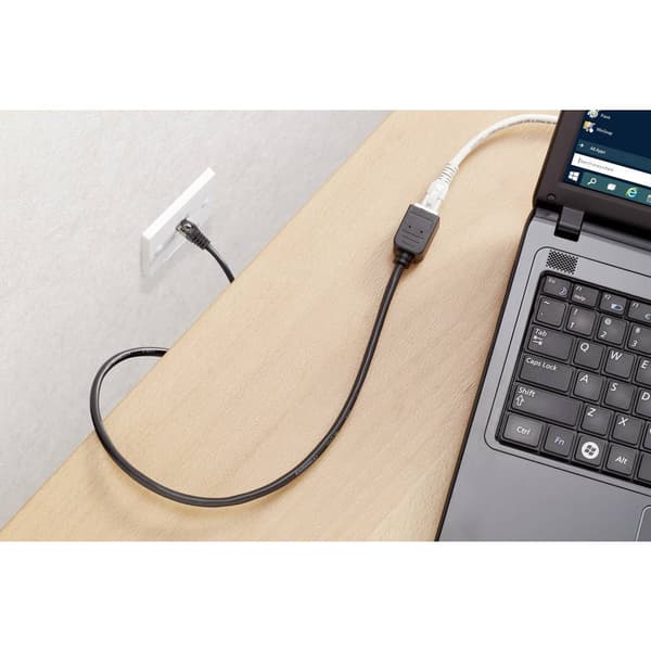 Renkforce RF-4394130 RJ45 Nätverkkabel, Patchkabel CAT 5e F/UTP 3.00 m Svart Förlängningskabel med låsskydd, guldpläter