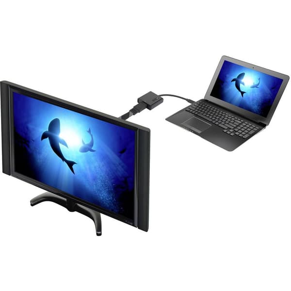 Renkforce RF-4472892 USB / HDMI Adapter [1x USB-C® hane - 1x HDMI hona] Svart guldpläterad kontakt 15.00 cm