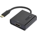 Miniatyrbild 1 av 3: Renkforce RF-4472892 USB / HDMI Adapter [1x USB-C® hane - 1x HDMI hona] Svart guldpläterad kontakt 15.00 cm