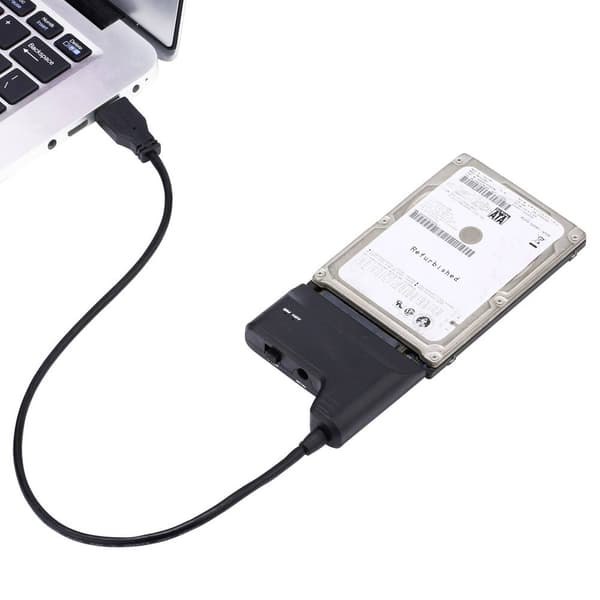 Renkforce Hårddiskar/SSD Adapter [1x USB 3.2 Gen 1 A hane (USB 3.0) - 1x SATA-kombi hane 7+15 pol] 0.30 m guldpläterad