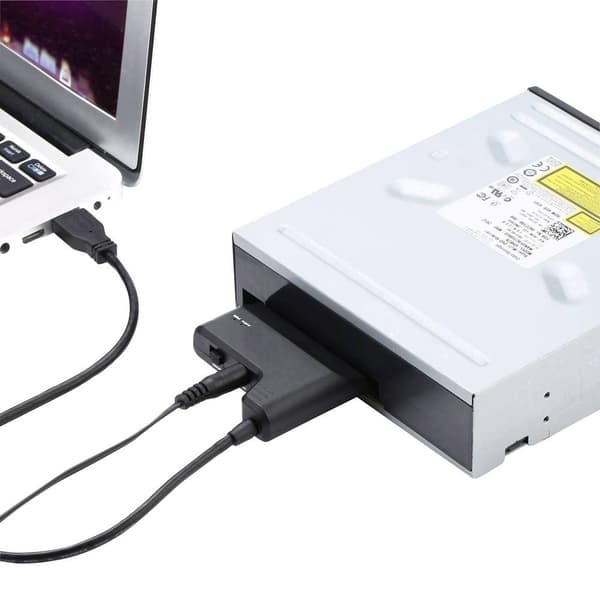 Renkforce Hårddiskar/SSD Adapter [1x USB 3.2 Gen 1 A hane (USB 3.0) - 1x SATA-kombi hane 7+15 pol] 0.30 m guldpläterad