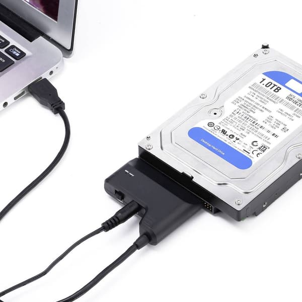 Renkforce Hårddiskar/SSD Adapter [1x USB 3.2 Gen 1 A hane (USB 3.0) - 1x SATA-kombi hane 7+15 pol] 0.30 m guldpläterad
