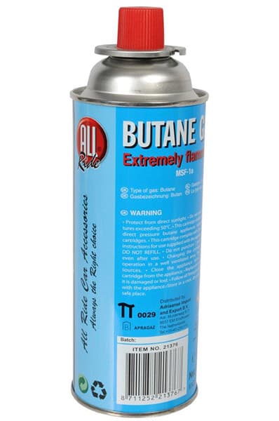 Butaanikaasu pullotettu