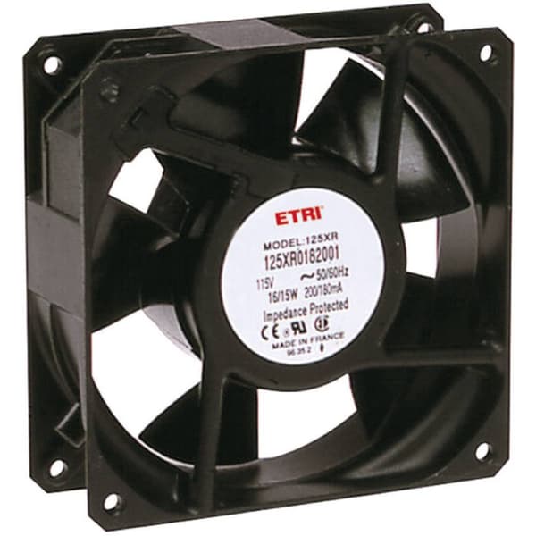 Ecofit 125XR0182000 Axialfläkt 115 V/AC 2640 l/min (L x B x H) 119 x 119 x 38.9 mm