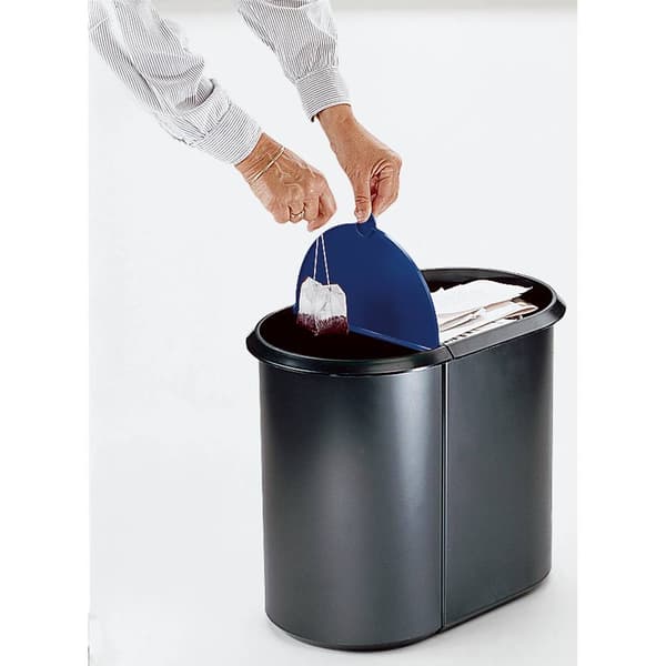 Helit H6103993 Papperskorg 29 l Plast Svart, Blå 1 st