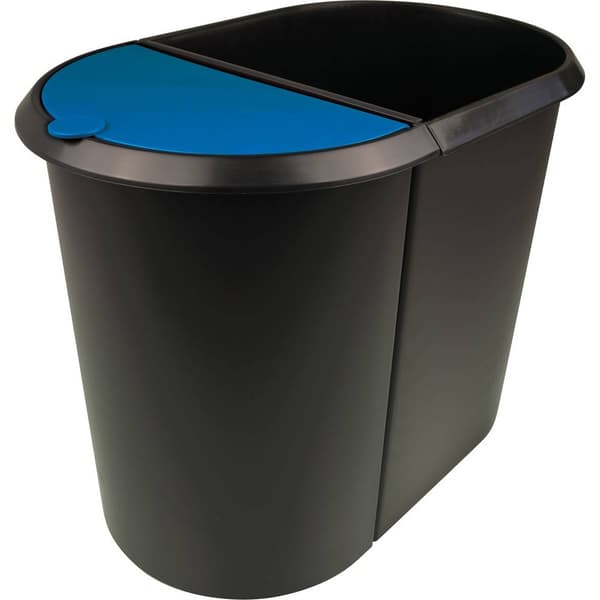 Helit H6103993 Papperskorg 29 l Plast Svart, Blå 1 st