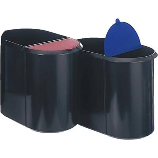 Helit H6103993 Papperskorg 29 l Plast Svart, Blå 1 st