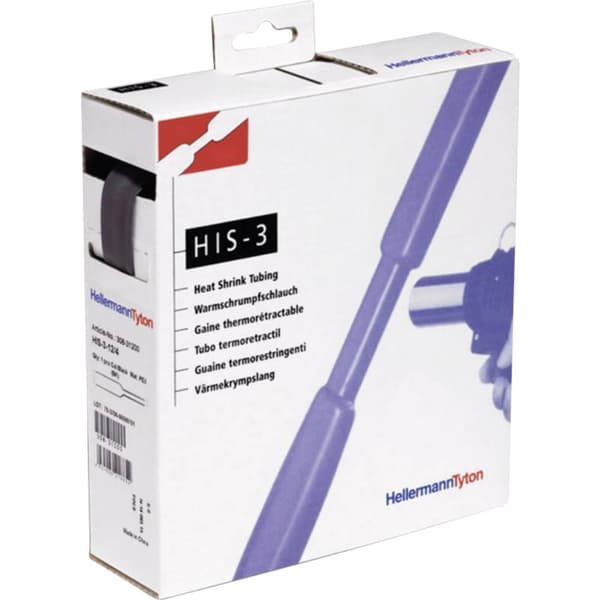HellermannTyton 308-32400 Krympslang utan lim Svart 24 mm 8 mm Krympförhållande:3:1 3 m
