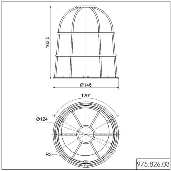 Werma Signaltechnik 975.826.03 Signalgivare skyddsgaller