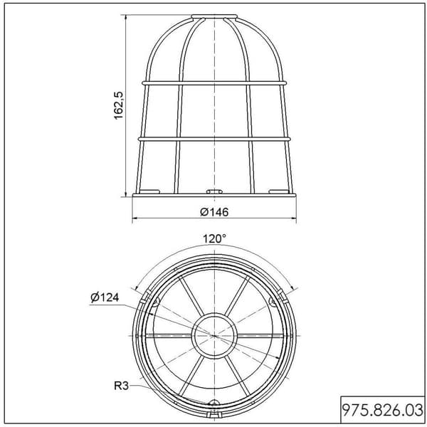 Werma Signaltechnik 975.826.03 Signalgivare skyddsgaller