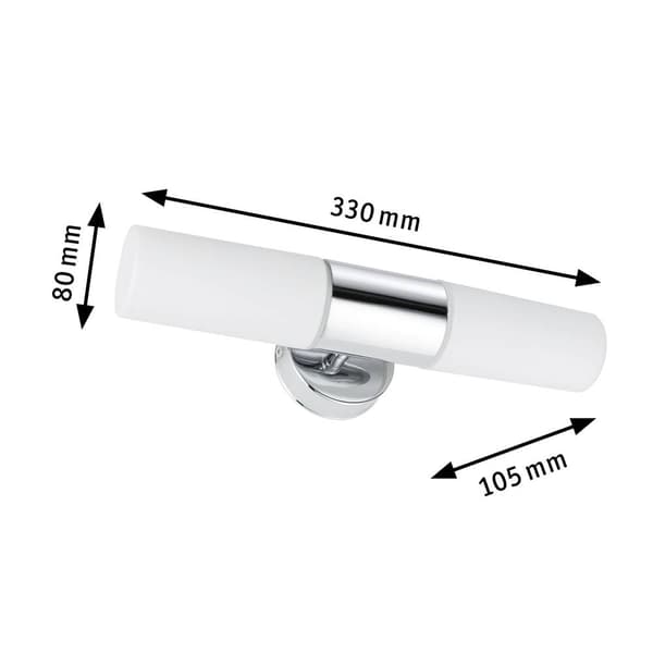 Paulmann Lenia 70350 Badrumsväggbelysning 40 W Krom