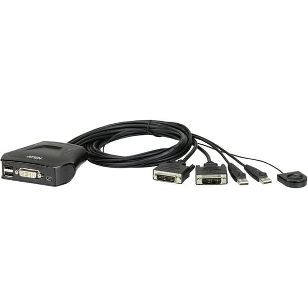 ATEN CS22D-AT 2 Port KVM-switch DVI USB 1920 x 1200 Pixel Svart
