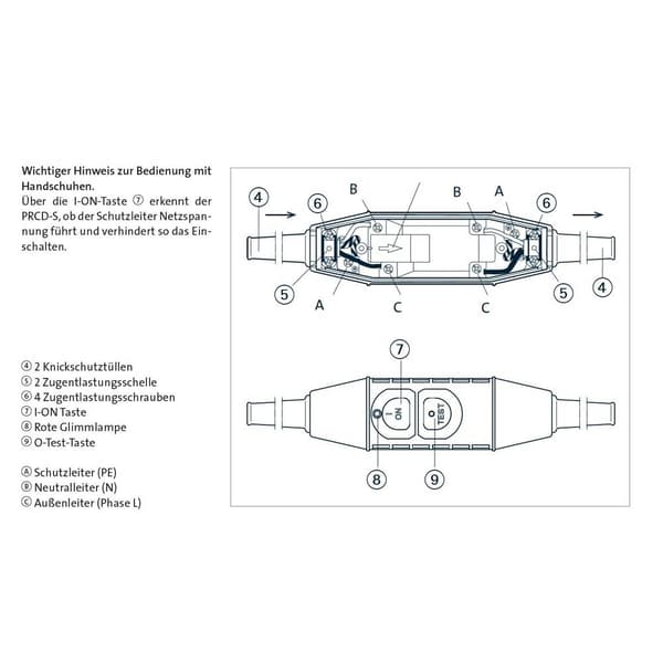 Kopp 144815001 Kabelvinda med personskydd PRCD-S 230 V Svart, Blå IP44